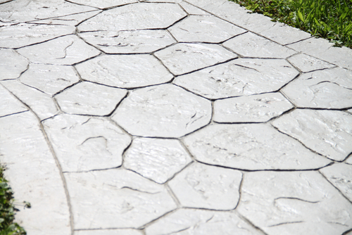 Printed,Grey,Concrete,Path,Compass