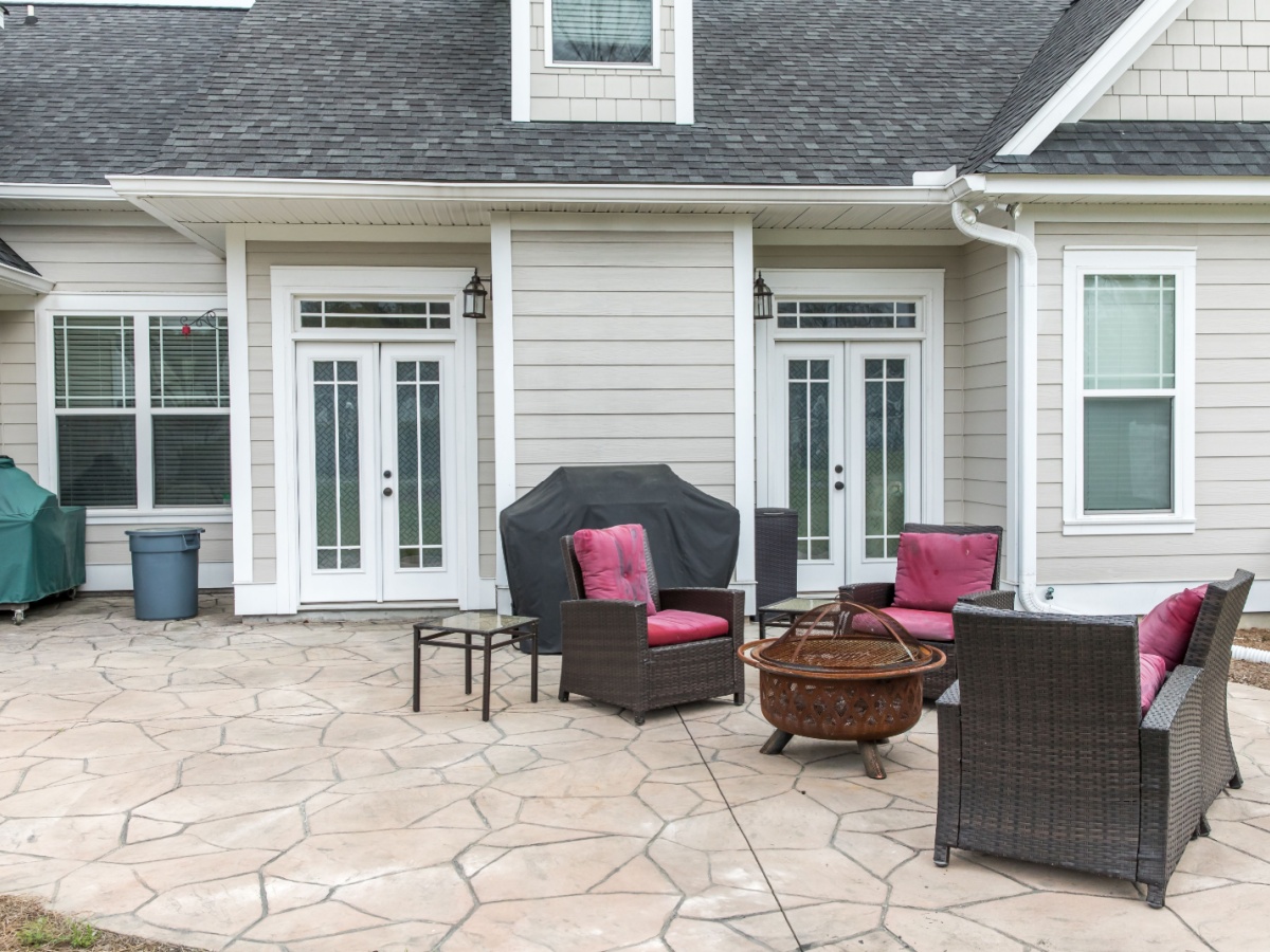 stamped concrete patio